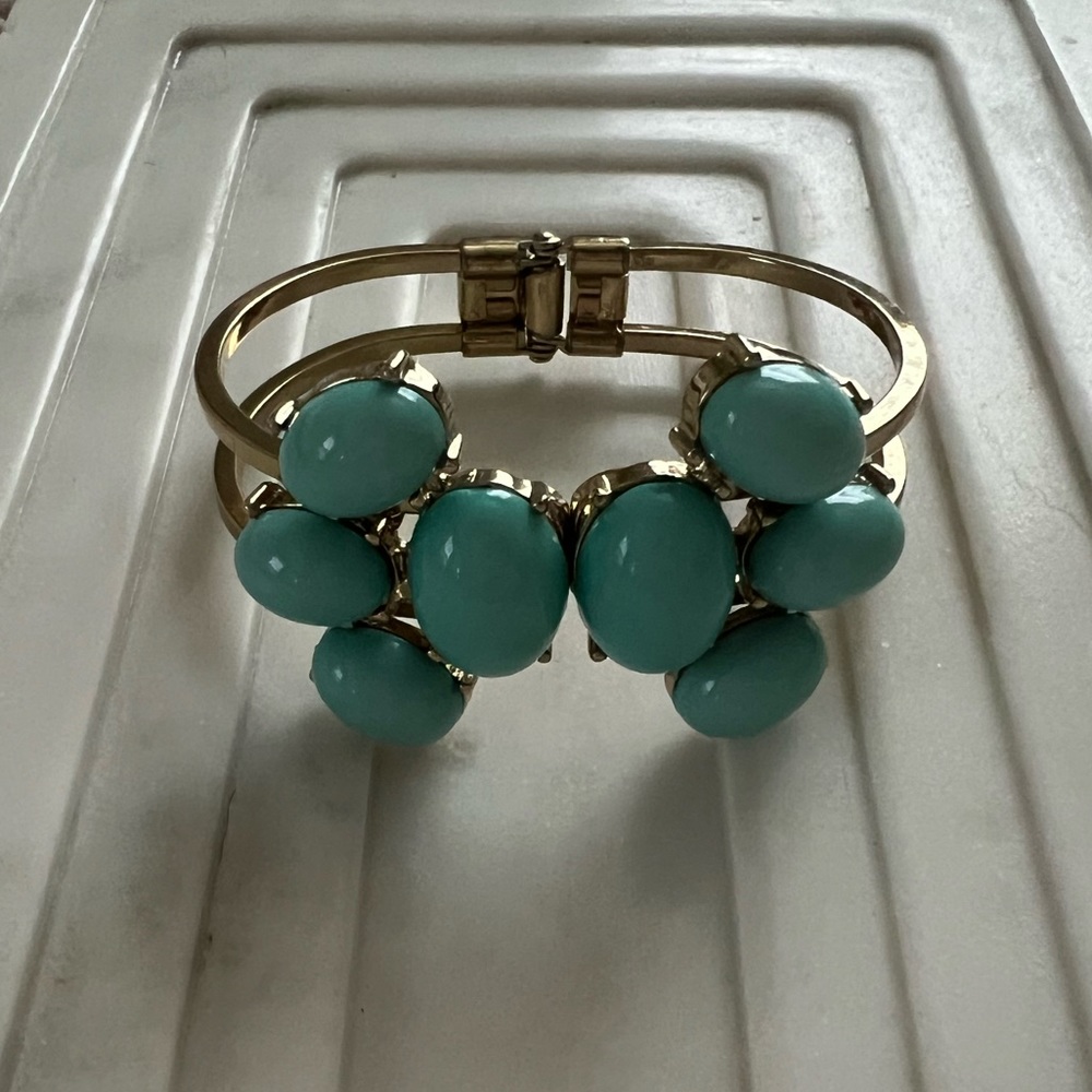 Turquoise Statement Bangle - image 2